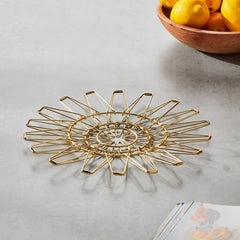 Multipurpose Metal Golden Foldable Basket (3 sizes)