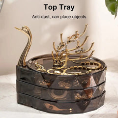 Swan Shaped 3 Layer Jewellery Organiser