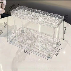 Diamond Pattern 2-Tier Acrylic Rack