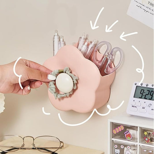 Multipurpose Flower-Shaped Desk Organizer