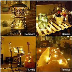 Star Shaped String Lights For Decoration (12ft length)