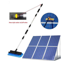 Telescopic Solar Panel & Window Cleaning Brush – Extendable Cleaning Tool with Water Switch