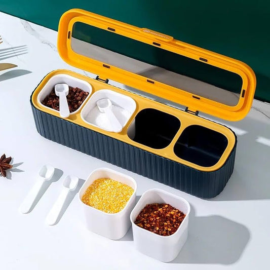 Spice Box Set – 4 Multi-Color Spice Storage Jars