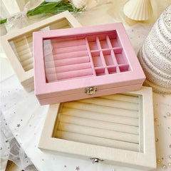 Multi Grid Velvet Jewelry Box