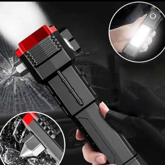 LED Hammer Torch Flashlight with Window Breaker and Cutter