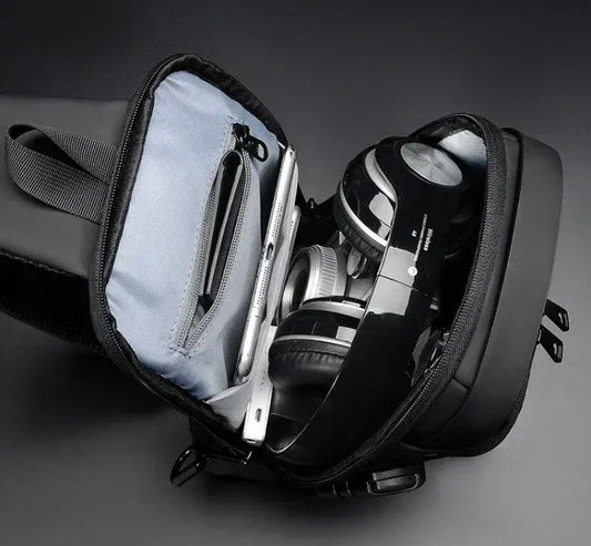 Anti Theft Chest Bag, USB Charging Crossbody Bag