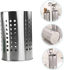 2pc Set Stainless Steel Round Cutlery Drain Rack