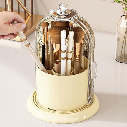 Luxury 360 Rotating Dustproof Makeup Brushes Holder