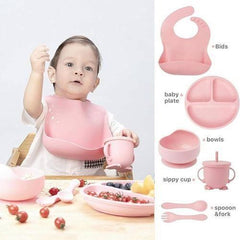 Silicone Children's Tableware Set (8pcs)