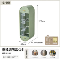 Wall-Mounted Drawer 3 Tier Seasoning Box