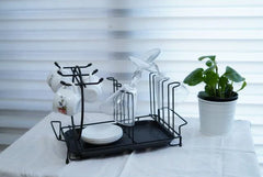Glass & Cup Stand with Tray