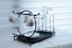 Glass & Cup Stand with Tray