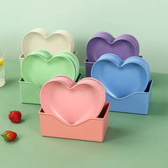 Heart Shape Plate 10 Pcs Set