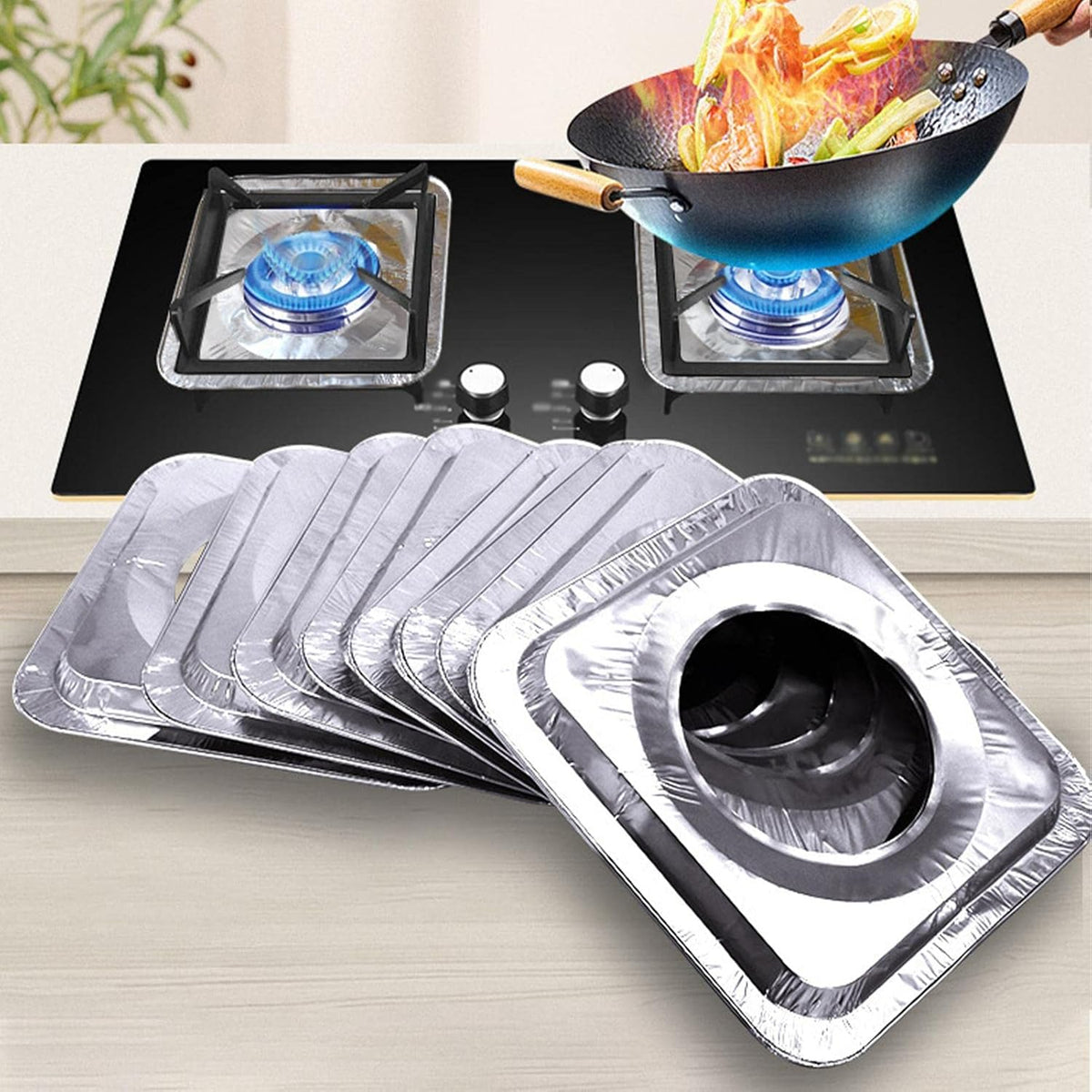 Aluminium Stove Cover Pack of 10 ( BUY 1 PACK GET 1 PACK FREE )
