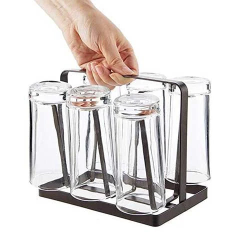 IRON GLASS STAND AND CUP HOLDER