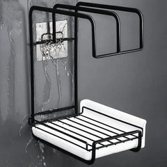 Iron Kitchen Sink Caddy With Towel Stand