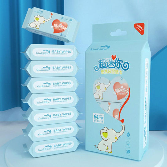 Large Pack Baby Gentle Wipes(8 Mini Packs In 1 Large Pack)