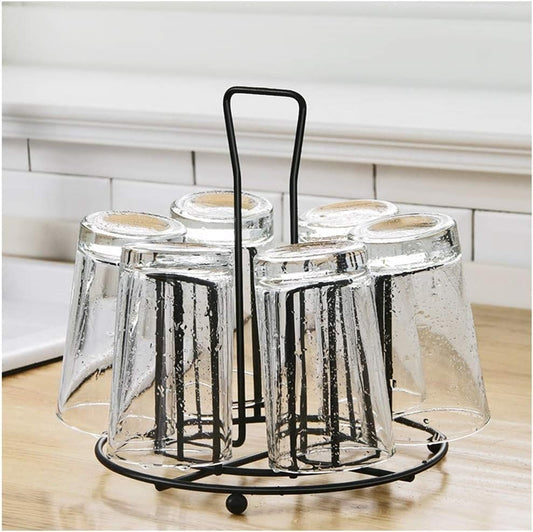 Metal Glass Stand, (6 Glasses)