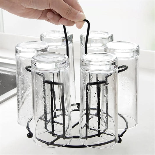 Metal Glass Stand, (6 Glasses)