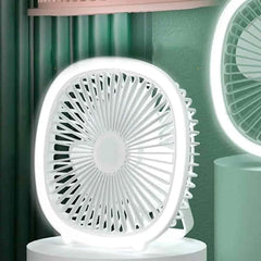 Mini Portable Fan With LED Light Multi-Function