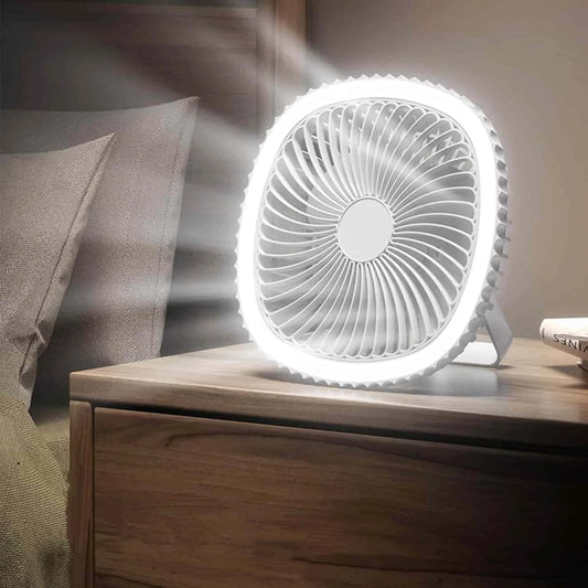 Mini Portable Fan With LED Light Multi-Function
