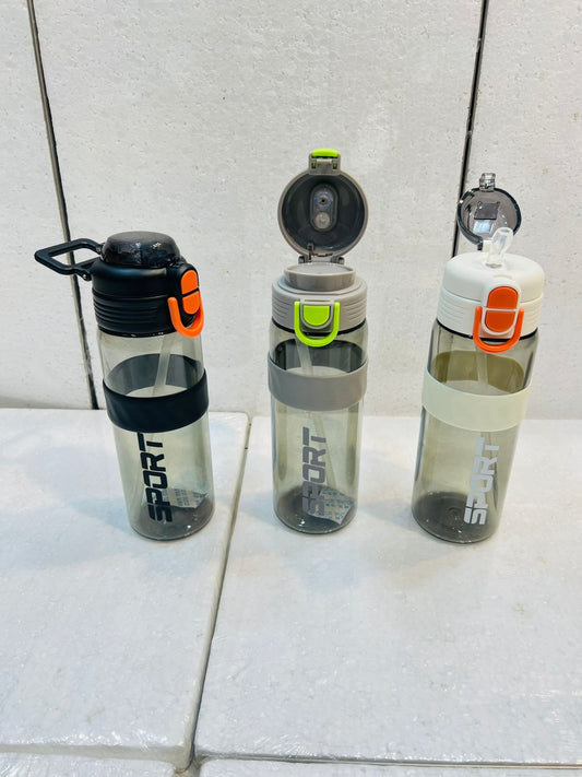 NON BREAKABLE SPORT WATER BOTTLE WITH 2-SIPPER OPTION (800 ML)