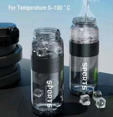 NON BREAKABLE SPORT WATER BOTTLE WITH 2-SIPPER OPTION (800 ML)