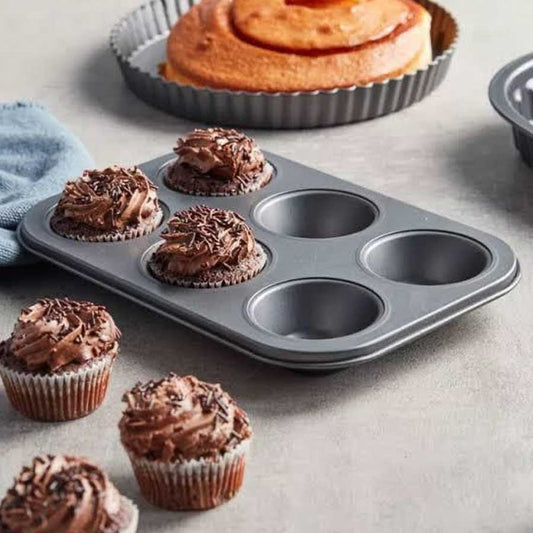 Non Stick Cupcake Muffins Baking Tray – 6 Hole