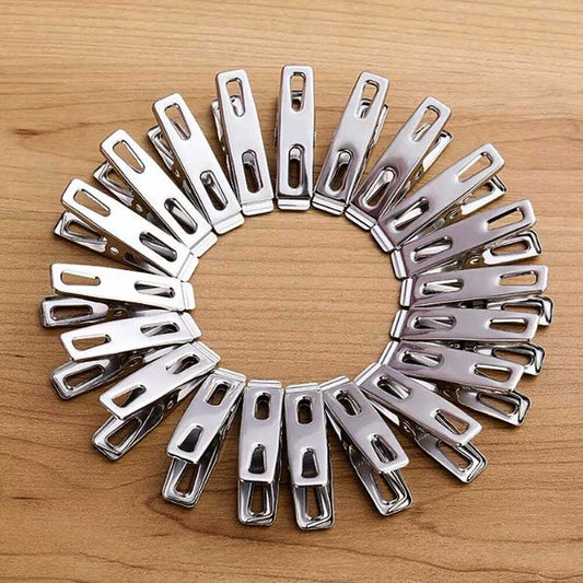 PACK OF 2O Stainless Steel Cloth Clips