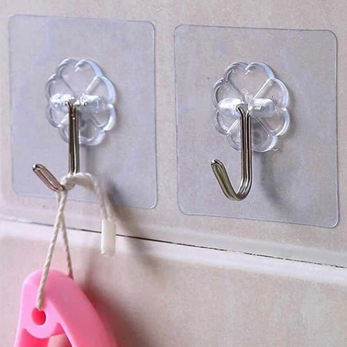 PACK OF 10 ADHESIVE WALL HOOK
