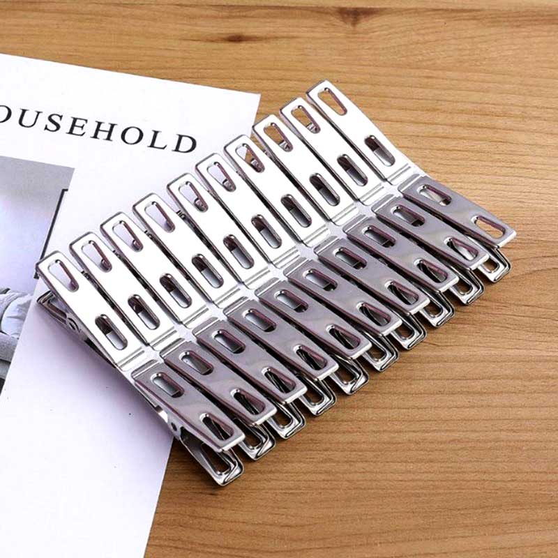 PACK OF 2O Stainless Steel Cloth Clips