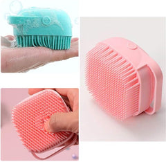 SILICONE BATH BRUSH WITH SOAP DISPENSER