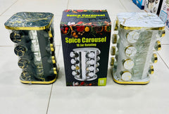 SPICES CAROUSEL JAR 360 Degree ROTATING MARBLE PRINTED (20 jars)