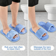 Silicone Foot Scrubber Slippers