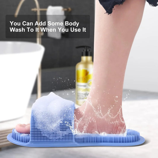 Silicone Foot Scrubber Slippers