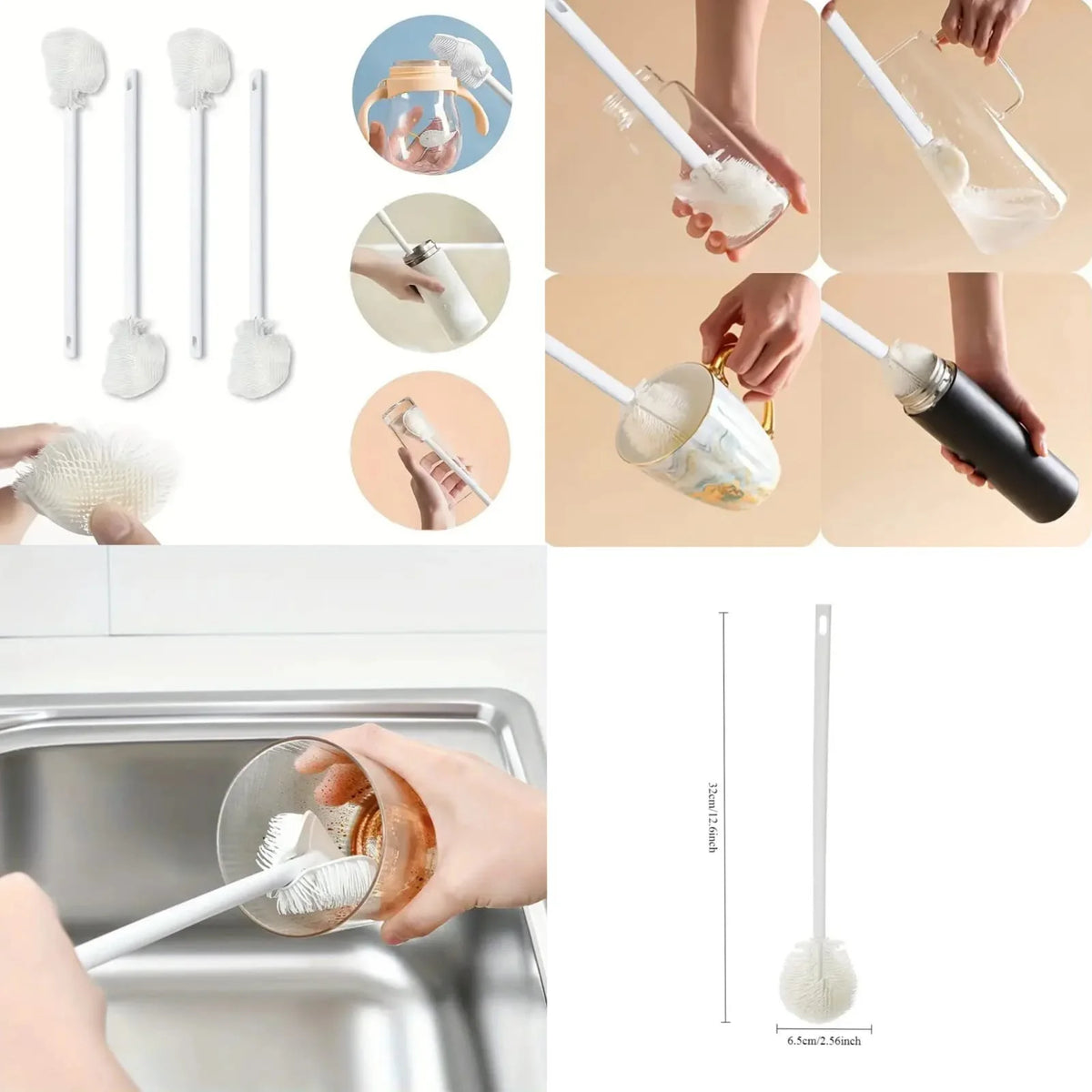Silicone Long Handle Bottle Cleaning Brush