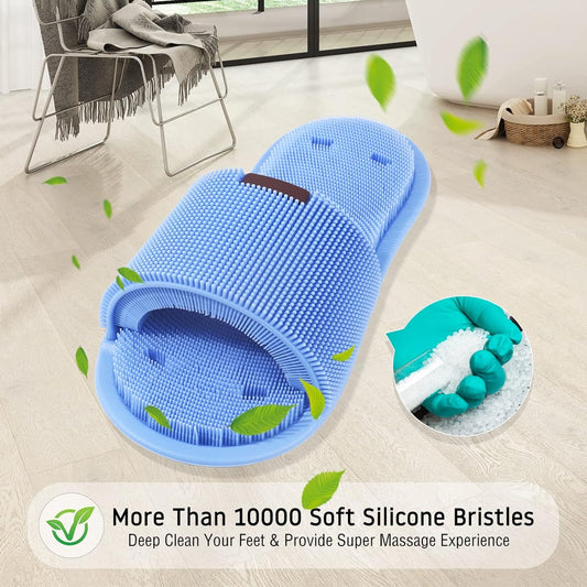 Silicone Foot Scrubber Slippers