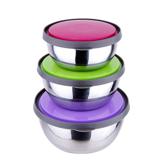 Stainless Steel 3pcs Airtight Food Storage Box