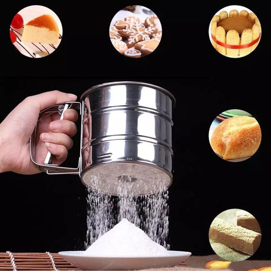 Stainless Steel Handheld Sieve Cup Flour Sifter.