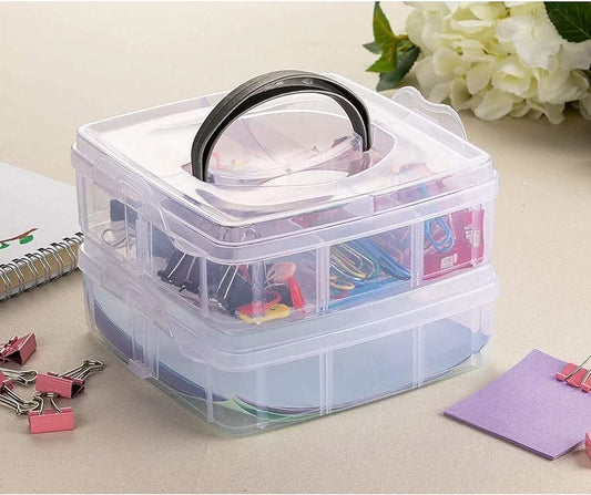 Transparent 2 Tier Storage Container