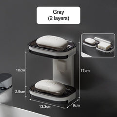 Wall mounted soap dish 2 LAYER