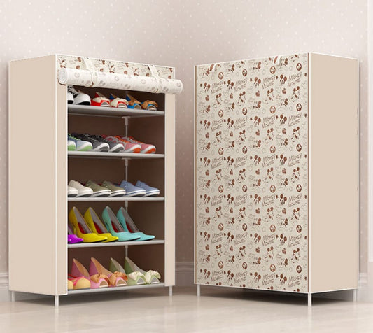 6 LAYER PRINTED SHOE RACK (RANDOM DESIGN)