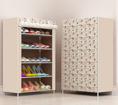 6 LAYER PRINTED SHOE RACK (RANDOM DESIGN)