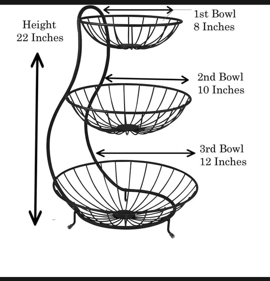 Triple Layer fruit basket