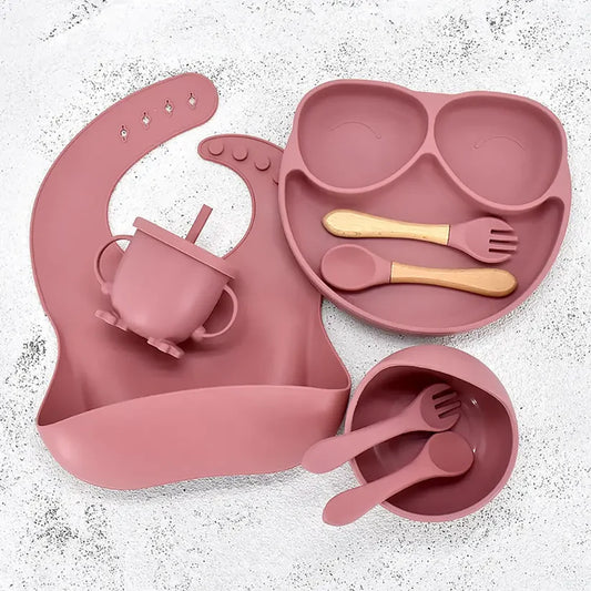Silicone Children's Tableware Set (8pcs)