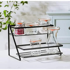 Double layer kitchen storage rack
