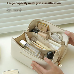 MAKEUP LEATHER ORGANIZER BAG