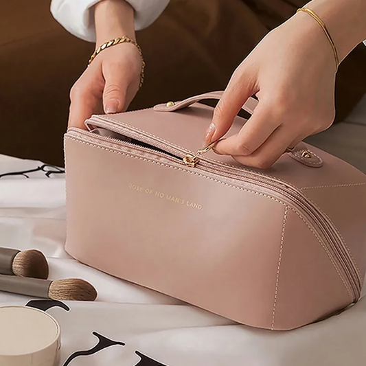 MAKEUP LEATHER ORGANIZER BAG