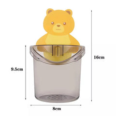 Bear Toothbrush Holder Cup Wall Mounted