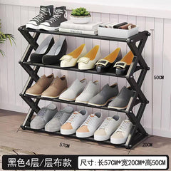 Zigzag X Shape 4-Layer Shoes Rack